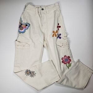 Y2K Pacsun Painted Workwear Carpenter Pant Optimism Graphic Print Utility Jean